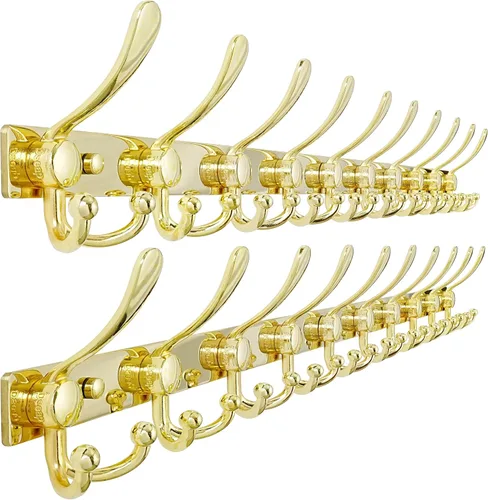 Miniatura 39 de Dseap - Perchero para montaje en pared, base resistente calibre 12 vs Flimsy de 0.039 pulgadas, ganchos sólidos antidesgarros, montaje en perno