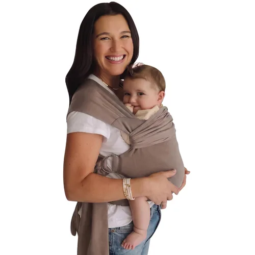 Miniatura 12 de Lalabu The Simple Wrap Baby Wraps Carrier - Elegante portabebés para recién nacidos y niños pequeños de 13 a 28 libras. Probado en seguridad, fácil