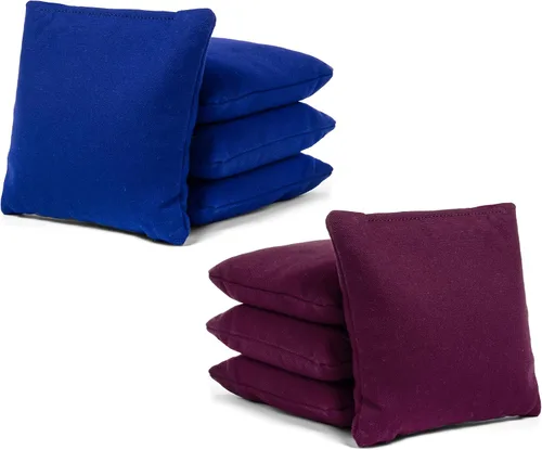 Tailgating Pros Cornhole Bags - Cojines cuadrados con 8 tamaños regulables, 25 colores disponibles ROYAL/granate