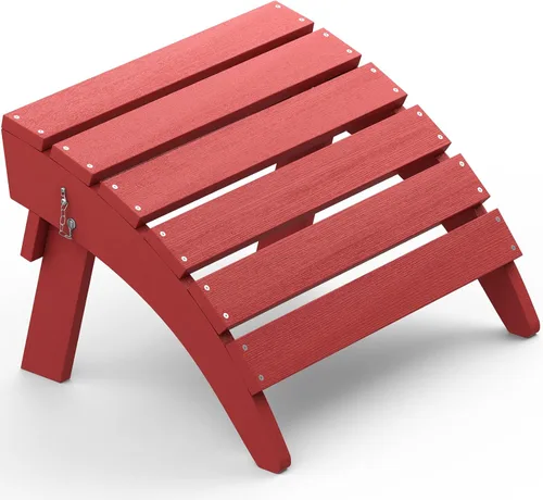 Miniatura 17 de Otomano plegable Adirondack de SERWALL, reposapiés Adirondack sin ensamblaje, marrón