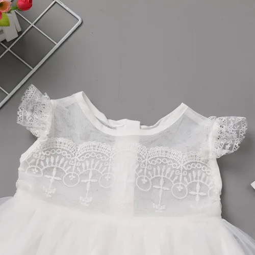 Miniatura 6 de Vestido de otoño de manga larga para niña pequeña, vestido de encaje con flores, boda, primer cumpleaños, bautizo, vestido con sombrero