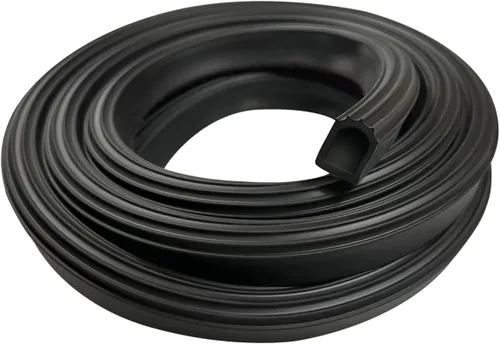 Miniatura 8 de EPDM - Tira de sellado de puerta de goma autoadhesiva en forma de D, 1 pulgada, resistente a la intemperie para deslizamiento de caravana
