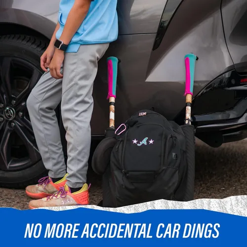 Miniatura 8 de Funda para mango, funda para bate de béisbol que protege el agarre del vehículo y del bate, guantes de bateo y compañero de casco con gancho