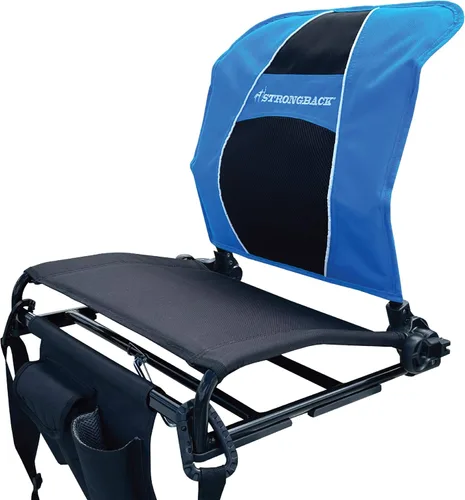 Miniatura 7 de STRONGBACK Lumbar Support Stadium Seat for Bleachers – Ergonomic Chair with Back Support for Adults & All-Day Comfort Negro/Gris