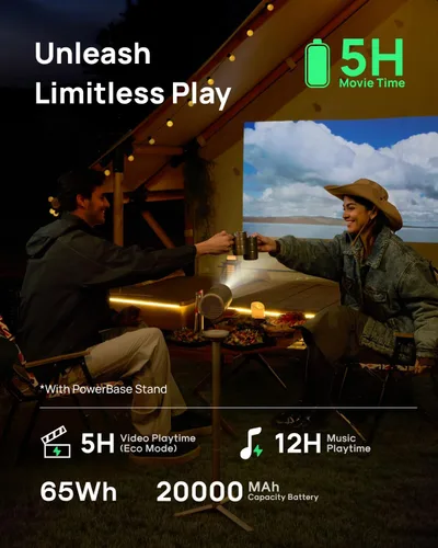 Miniatura 5 de XGIMI MoGo 4 2025 NUEVO proyector portátil, Google TV con Netflix con licencia, soporte ajustable de 360°, 2.5 horas de tiempo de reproducción, 2 x