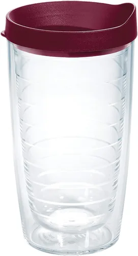Miniatura 65 de Taza de viaje Tervis de doble pared transparente y colorida con tapa fabricada en Estados Unidos mantiene las bebidas frías y calientes, 24 onzas