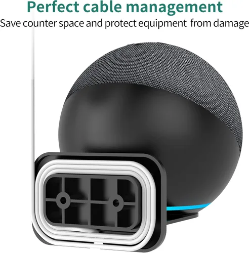 Miniatura 4 de HomeMount Soporte de pared de metal para Google Nest Mini y 4ª generación, soporte de pared para altavoz con gestión de cables para ocultar cables