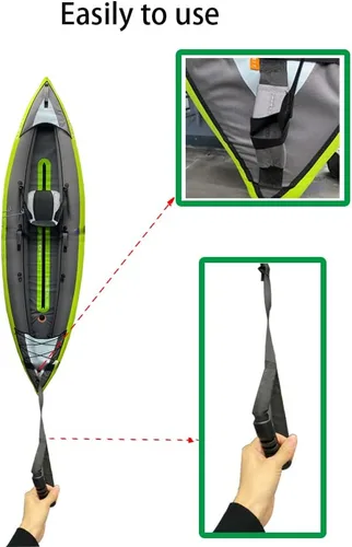 Miniatura 4 de Correa de asistencia de pie para kayak, asas de arrastre de canoa, cuerda ajustable para barco, cuerda de tracción de SUP, kayak, ayuda de pie