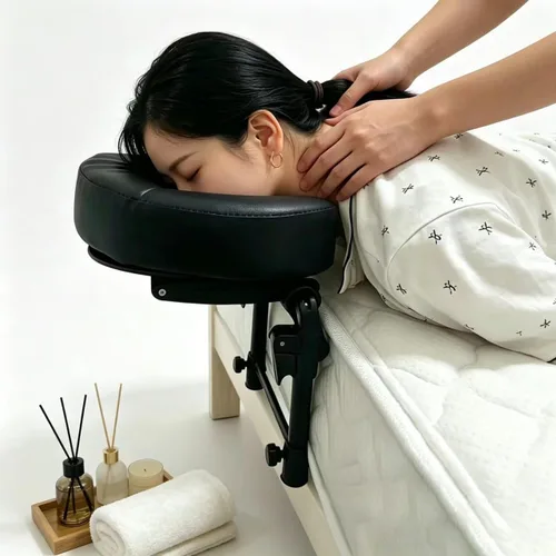 Miniatura 9 de Reposacabezas de masaje para cama, soporte facial de masaje ajustable en casa, kit de mesa de masaje portátil para colchón de dormir, cojín