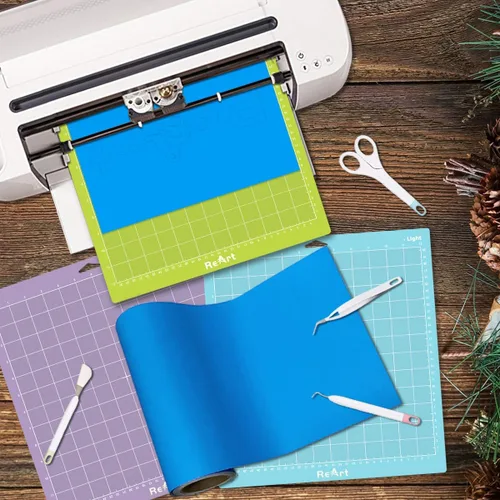 Miniatura 7 de ReArt Variedad de alfombrillas de corte para Cricut Maker 3/Maker/Explore 3/Air 2/Air/One Adhesivo de repuesto – Fuerte, estándar, ligero, 12 x 12