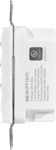 Miniatura 7 de Maxxima Interruptor temporizador de cuenta regresiva de 1875 W, 7 botones, retardo máximo de 60 minutos, 1/2 HP para extractores de baño