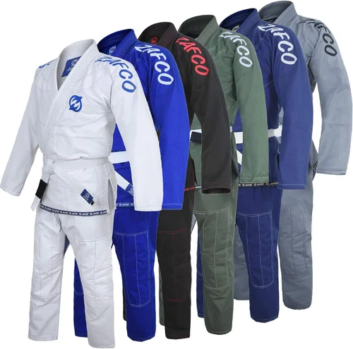 Miniatura 2 de Jiu Jitsu Gi brasileño BJJ Gi para hombres y mujeres Grappling gi Uniforme Kimonos ligero, preencogido, con cinturón blanco