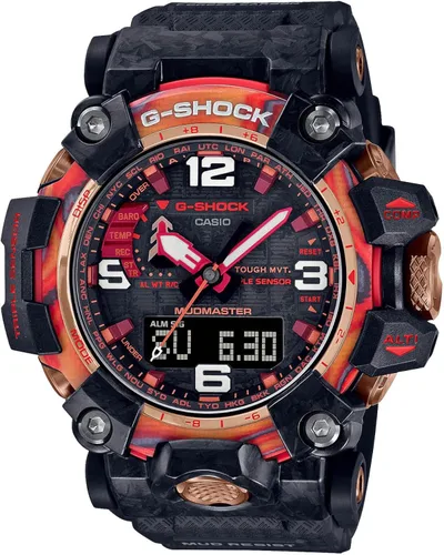 Casio G-Shock - Reloj radio solar G-Shock 40 aniversario rojo acampanado MUDMASTER GWG-2040FR-1AJR reloj negro para hombre enviado desde Japón