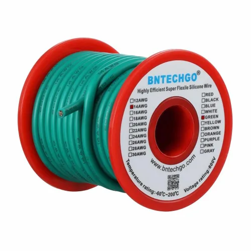 Miniatura 19 de BNTECHGO Carrete de alambre de silicona calibre 14 20 pies rojo y 20 pies negro flexible 14 AWG alambre de cobre estañado trenzado