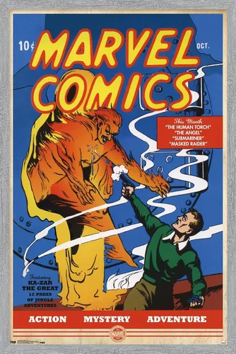 Miniatura 10 de Trends International Marvel Comics - Póster de pared de The Very First Marvel Comics #1, 22.375 x 34 pulgadas, versión premium sin marco