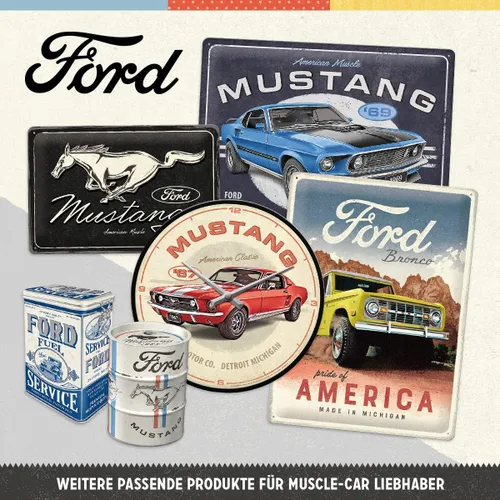 Miniatura 4 de Nostalgic-Art Taza de café retro, 11.2 oz, Ford Mustang Set 1 (juego de 3) – Idea de regalo para los fanáticos de Ford, producto oficial de licencia