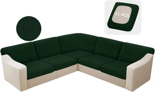 Miniatura 8 de HDCAXKJ - Fundas impermeables para cojín de sofá modular, fundas elásticas para cojín de sofá de esquina, fundas protectoras de muebles de jacquard
