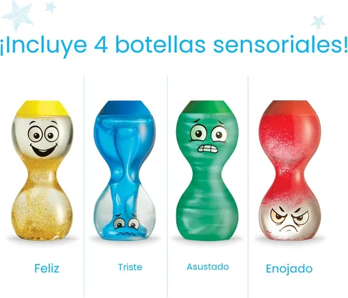 Miniatura 2 de hand2mind Botellas sensoriales de expresa tus sentimientos: emociones primarias, juguetes sensoriales para niños pequeños, juguetes silenciosos