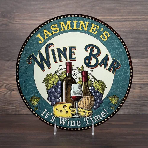 Miniatura 5 de Letrero personalizado para bar de vino, decoración de despensa, cocina, decoración verde, carteles de vino para mamás, arte de pared, rústico