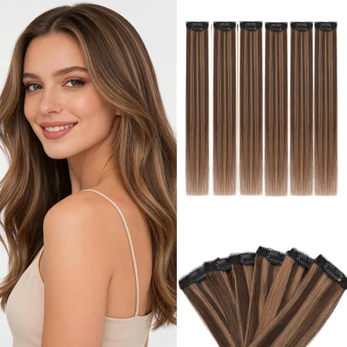 Miniatura 19 de Benehair 6 extensiones de cabello corto con clip, 100% cabello humano real, sin costuras e invisibles, para mujeres, con volumen instantáneo