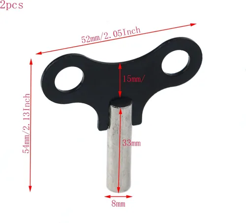 Miniatura 2 de 2 unids reloj clave metal Winder clave negro reloj de pared accesorios para reloj de madera reloj soporte reloj reloj