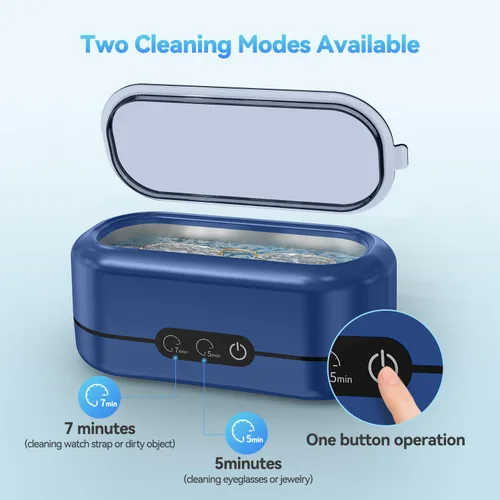 Miniatura 4 de BYASKZIV Limpiador ultrasónico de joyas, limpiador de joyas mejorado de 48 KHz, máquina ultrasónica con tanque de acero inoxidable 304 para lentes
