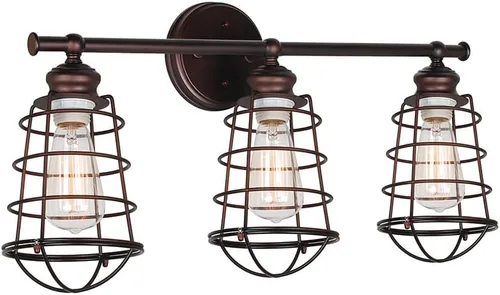 Miniatura 36 de Design House 519892 Kimball Industrial Farmhouse Luz de Pared Interior de 1 Luz con Pantalla de Metal para Pasillo, Baño, Cocina, Vestíbulo, Pintura