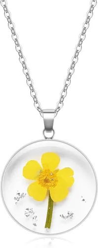 Miniatura 44 de Pressed Flower Necklace Gift for Women Personalized Handmade Necklaces Birth Flower Necklace
