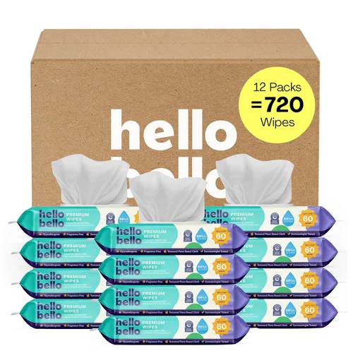 Miniatura 21 de Hello Bello Toallitas premium, diseñadas para pieles sensibles con extractos de manzanilla y aloe, Rosy Posy