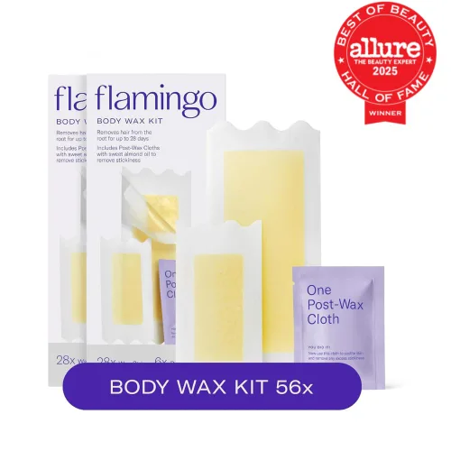 Miniatura 2 de Tiras de cera Flamingo para depilación, kit de cera corporal para mujeres, paquete de 2