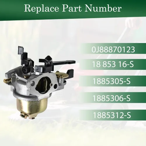 Miniatura 6 de 0J88870123 Reemplazo del carburador para Kohler SH265 Engine 18 853 16-S 1885316s 2500-3000 PSI Lavadora a presión 0059870 6.5hp 196cc Motor