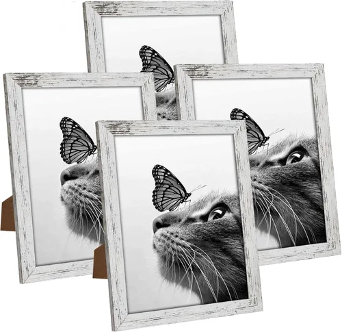Miniatura 13 de Q.Hou Marco de Fotos de 8x10 Marcos de Fotos Negros Paquete de 4 con Vidrio de Alta Definición para Mesa o Decoración de Pared (QH-PF8X10-BK)