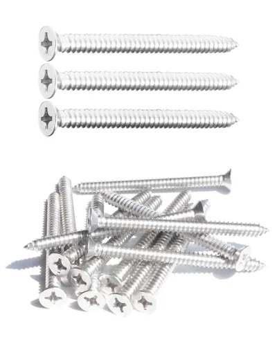 Miniatura 27 de 50 tornillos de madera Phillips de cabeza plana inoxidable #4 x 1-1/4" (32 mm) 18-8 (304) tornillos autorroscantes avellanados de acero inoxidable