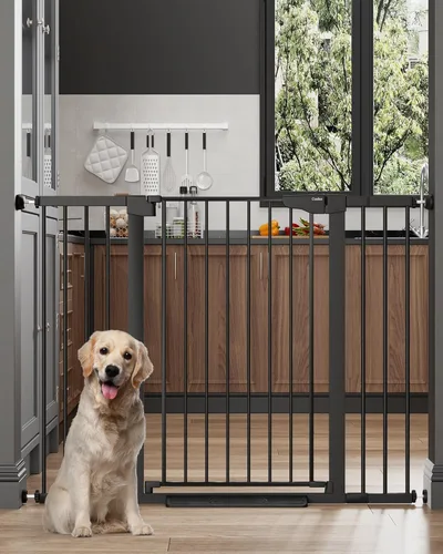 Miniatura 34 de Cumbor Puerta de bebé extra alta de 36 pulgadas para escaleras, puerta para perros de 29.7-40.6 pulgadas de ancho para puertas, puertas de mascotas