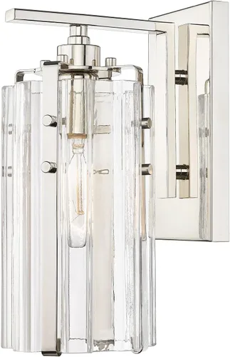 Miniatura 6 de Z-Lite 3036-1S-PN Alverton - Aplique de pared, 1 luz, 100 vatios, níquel pulido plateado