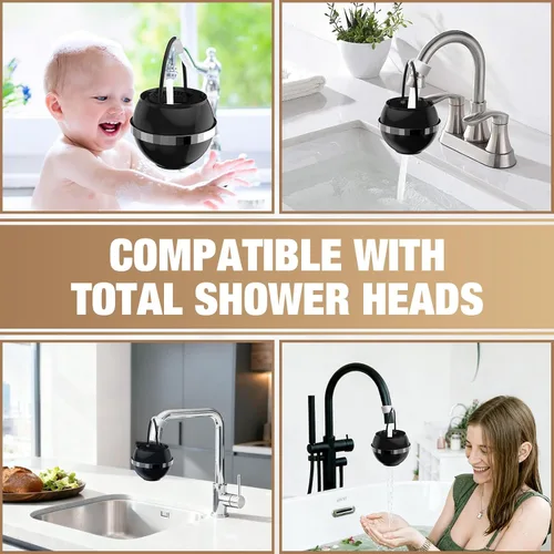 Miniatura 6 de SHLLKTTRY Filtro de agua de baño para grifo de bañera con desbordamiento, filtración, elimina contaminantes, cloro, flúor, suavizante de agua dura