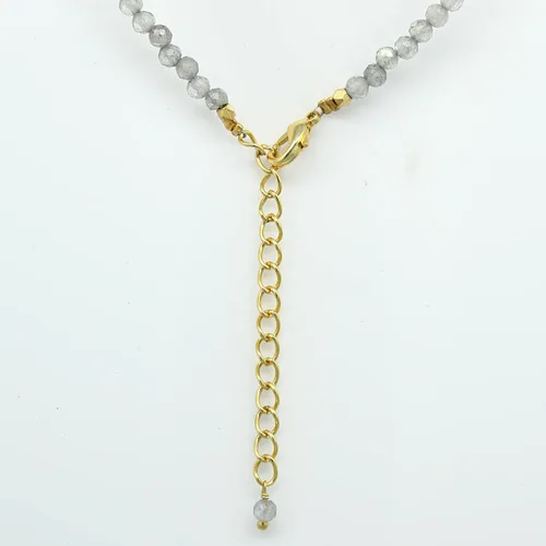Miniatura 49 de Gempires - Collar de cuentas de piedras naturales hechas a mano, joyería de cristal hipoalergénica de 20 pulgadas, chapado en oro, joyería de moda