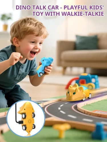 Miniatura 2 de Inspireyes Walkie Talkies para niños, paquete de 2 juguetes de dinosaurio para niños y niñas de 3 a 5 7 años, tiempo de juego de 48 horas, diversión
