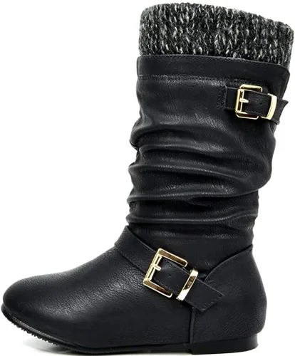 Miniatura 2 de DREAM PAIRS Girl's Faux Fur Lined Knee High Winter Riding Boots(ToddlerLittle KidBig Kid)