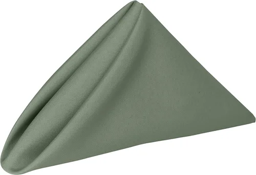 Miniatura 6 de Ultimate Textile, servilletas de poliéster (17 x 17 pulgadas), 1 Docena., Poliéster & Mezcla de poliéster, Verde ácido, 1 Docena