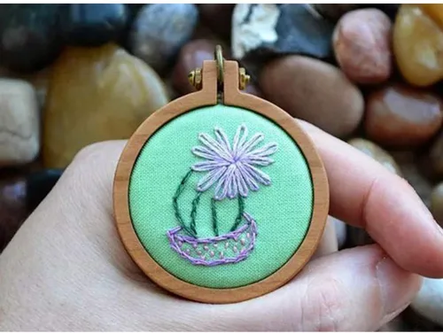 Miniatura 3 de 10 aros pequeños de madera perforados para marco de punto de cruz, bordado, artes, bricolaje, herramienta de manualidades