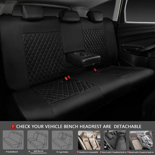 Miniatura 4 de CAR PASS Fundas de Asiento de Cuero Púrpura, Funda de Asiento de Coche Bonita con Esponja Compuesta de 5mm en el Interior, Compatible con Bolsa