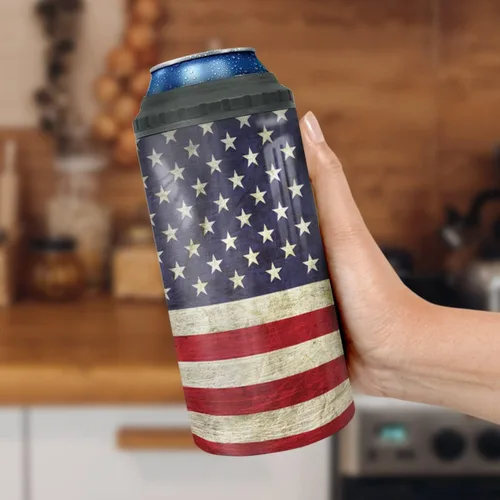 Miniatura 6 de winorax Vaso con diseño de bandera estadounidense 4 en 1 de 12 onzas, vasos aislados de acero inoxidable para el 4 de julio, tazas con tapas, taza