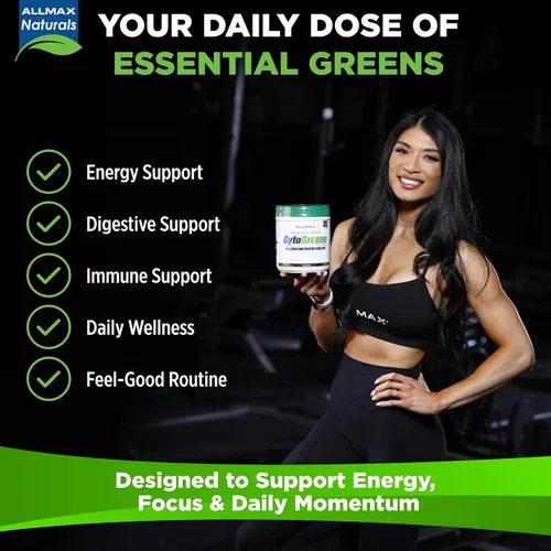 Miniatura 5 de ALLMAX Naturals CytoGreens Super Greens en polvo, superalimento verde premium con verduras, superalimentos, suplemento de verduras diarias, té verde