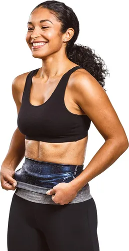 Miniatura 7 de Sweat Shaper – Cinturón de sauna para reducción de cintura para mujer, entrenador de cintura sin neopreno Gris