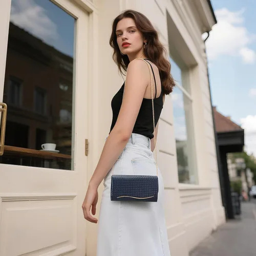 Miniatura 2 de UBORSE Bolsos de mano de noche para mujer, bolso de noche formal tejido, de cuero vegano, bolso cruzado de hombro, bolsa tipo sobre