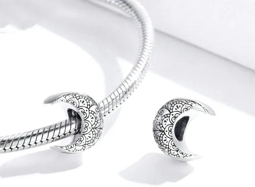 Miniatura 3 de Abalorio de plata de ley 925 con diseño de ojo del diablo con la mano de Fátima para pulsera Pandora
