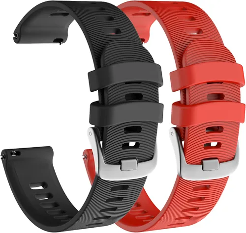 Miniatura 17 de ISABAKE Correa de reloj para Garmin Forerunner 245/645 Music, correa de repuesto de silicona de liberación rápida de 0.787 in para Vivoactive 3/Venu