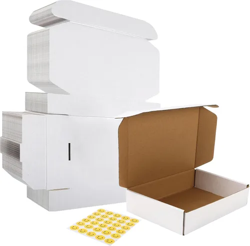 Miniatura 41 de HORLIMER - Cajas de envío pequeñas de 7x5x2, conjunto de 50, caja de cartón corrugado blanca para envío de correspondencia