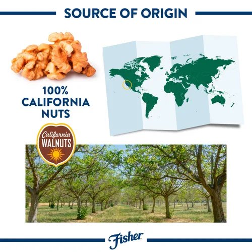 Miniatura 3 de Fisher - Nueces picadas, 16 onzas, nueces cultivadas en California, sin sal, naturalmente sin gluten, sin conservantes, sin OMG